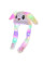 Светящаяся шапка Pikachu toys soft toys with led с двигающими ушками Белая