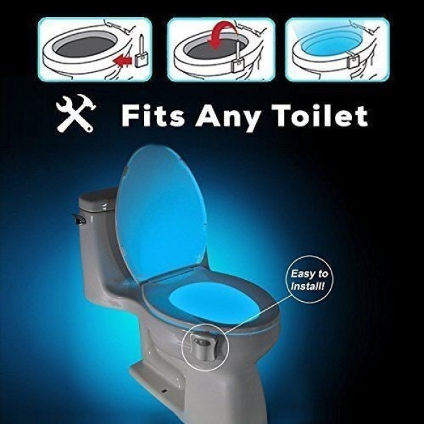 Светодиодная LED подсветка Light Bowl для унитаза с датчиком движения, 16 цветов Белый