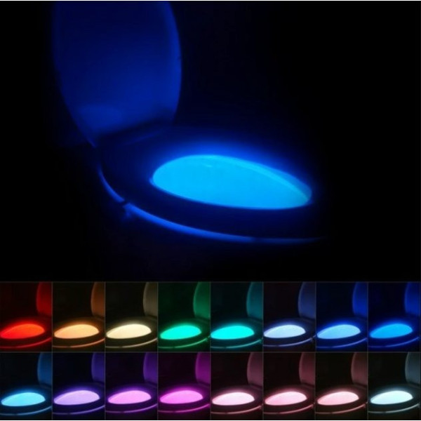Светодиодная LED подсветка Light Bowl для унитаза с датчиком движения, 16 цветов Белый
