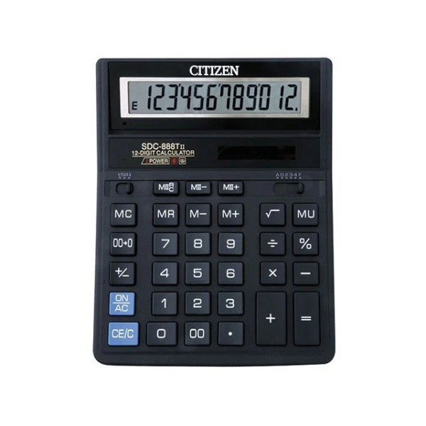 Калькулятор настольный электронный Citizen 12-разрядный (SDC-888TII)