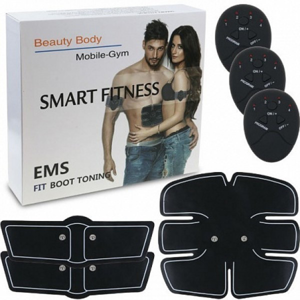 Пояс миостимулятор EMS Trainer 3 в 1 для мышц пресса и рук Fitness Trainer массажер