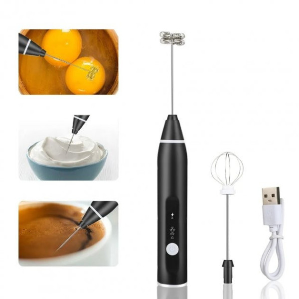 Капучинатор ручной мини миксер Milk Frother пеновзбиватель Вспениватель молока аккумуляторный USB