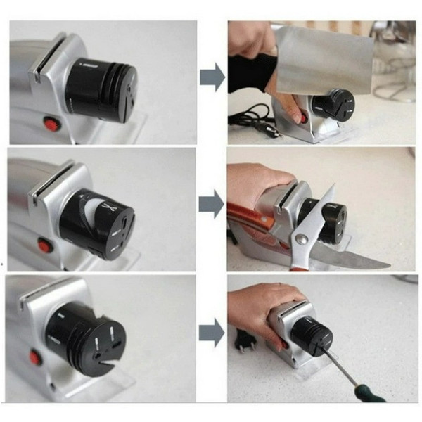 Электрическая точилка для ножей и ножниц Knife Sharpener / Точильный инструмент / Точило от сети