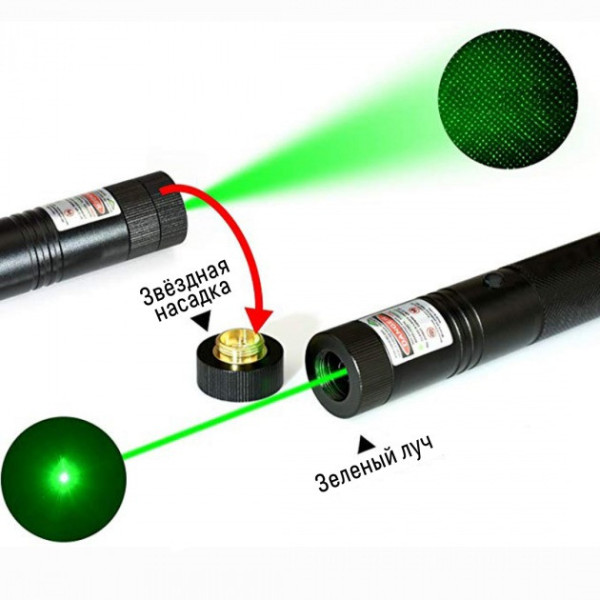 Лазерная указка для котов Laser 303 Green Laser Pointer с ключами блокировки зеленый лазер
