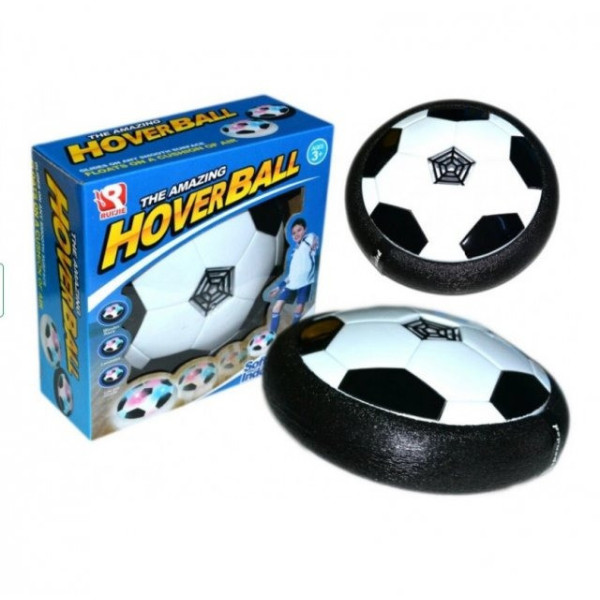 Детский футбольный мяч электрический HOVERBALL для дома с подсветкой Black