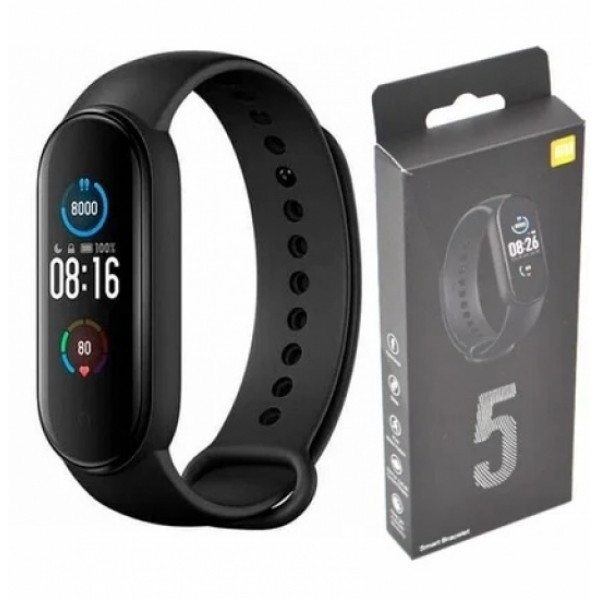 Часы смарт Band M5 Band Watch шагомер, фитнес браслет, черные, контроль сна
