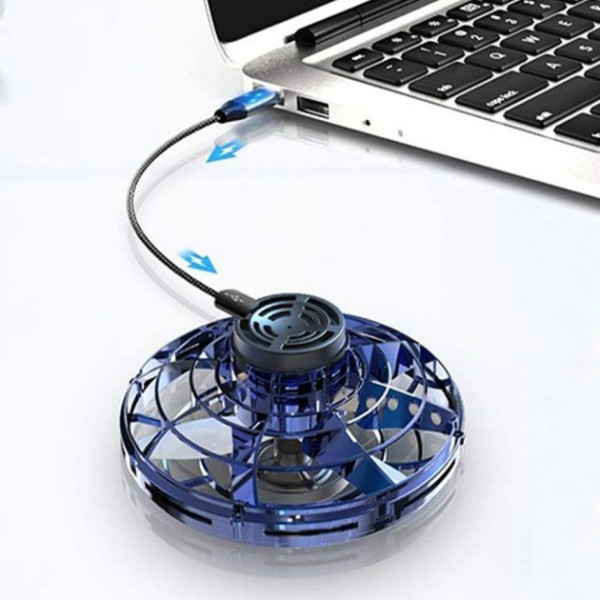 Летающий спиннер FLY с зарядкой от USB , Игрушка для детей летающая тарелка