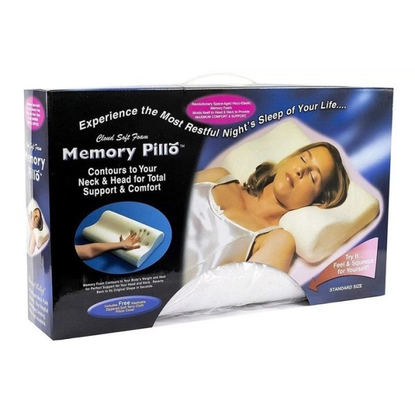 Ортопедическая подушка Memory Pillow с эффектом памяти для сна