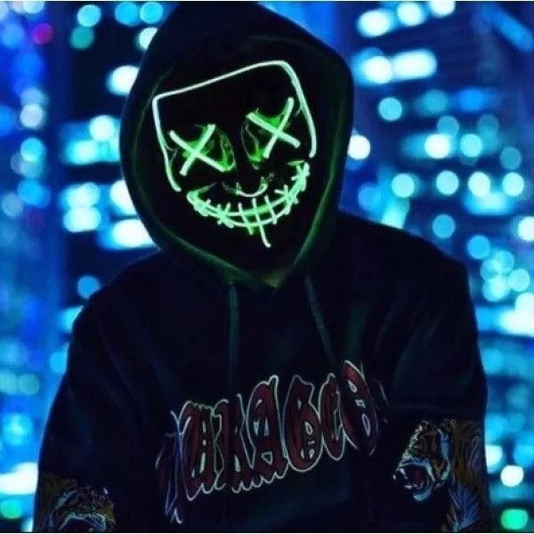 Неоновая маска Purge Mask Судная ночь ABC для карнавала