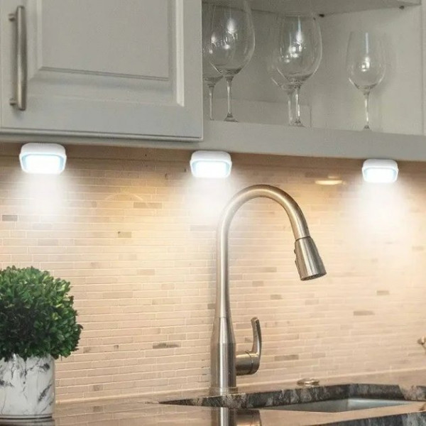 Светильники LED с пультом и таймером LED light with Remote Control Set комплект 3 шт