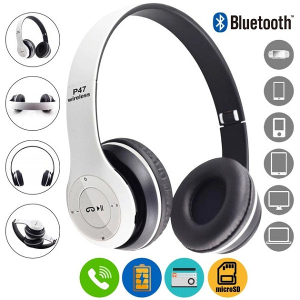 Беспроводные Bluetooth Наушники складные microSD MDR P47