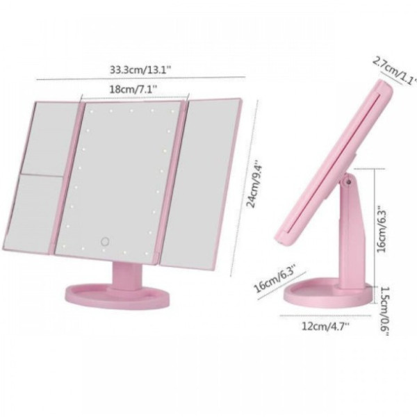 Зеркало настолькое для макияжа Superstar Magnifying Mirror с LED-подсветкой