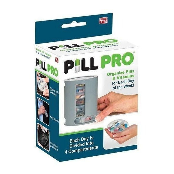 Универсальный органайзер для хранения таблеток и витаминов на 7 дней PILL PRO с контейнерами