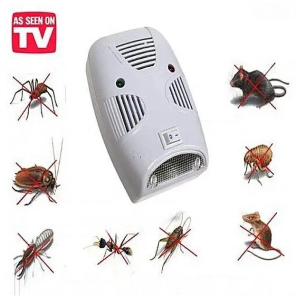 Ультразвуковой отпугиватель мышей насекомых грызунов Riddex Quad Pest Repelling Aid