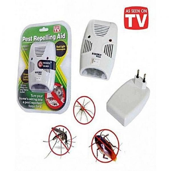 Ультразвуковой отпугиватель мышей насекомых грызунов Riddex Quad Pest Repelling Aid