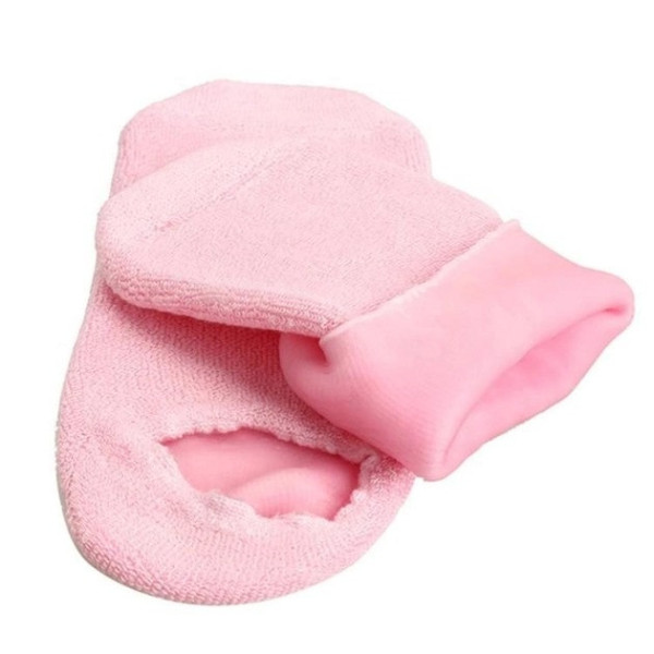 Увлажняющие гелевые носочки SPA Gel Socks для смягчения кожи стоп Розовые