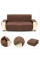 Покрывало накидка на диван двухсторонняя водонепроницаемая Couch Coat Коричневый/Бежевый