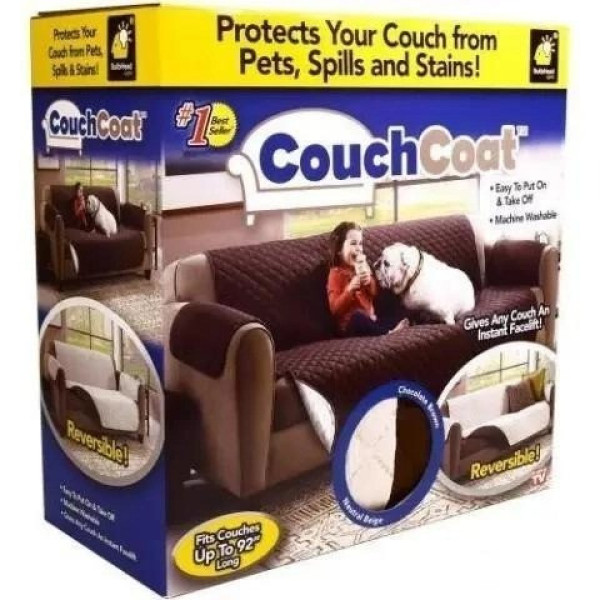 Накидка на диван двухстороннее Couch Coat водонепроницаемое
