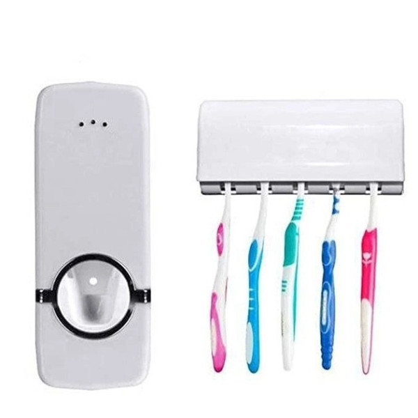 Автоматический дозатор зубной пасты и держатель щеток Toothpaste Dispenser Kaixin KX-889 Белый