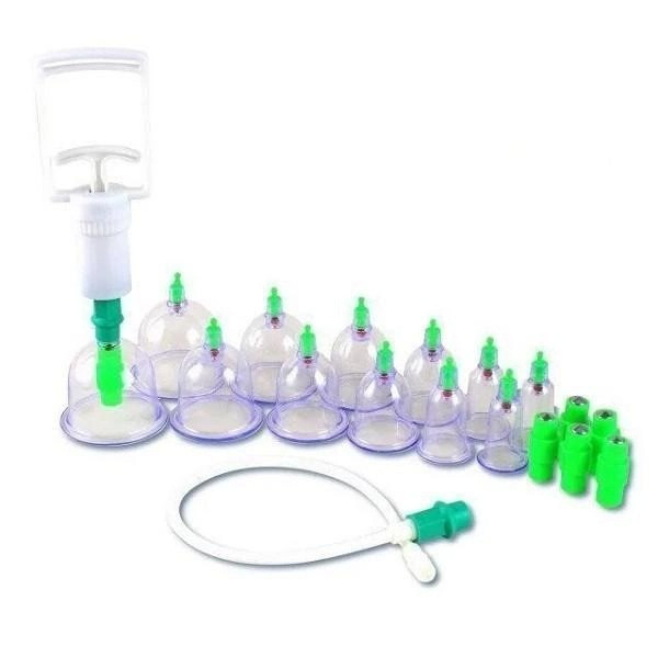 Вакуумные массажные антицеллюлитные банки Pull Out a Vacuum Apparatus 12 шт с насосом для домашней терапии
