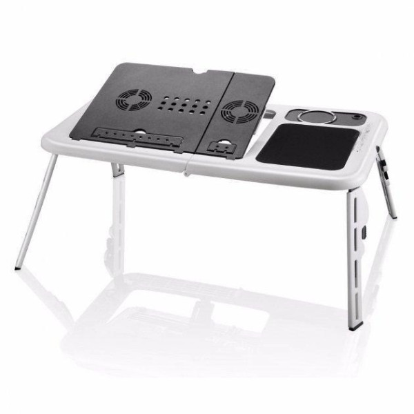 Столик подставка с охлаждением для ноутбука 2 USB E-Table LD-09 Белый