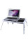Столик подставка с охлаждением для ноутбука 2 USB E-Table LD-09 Белый