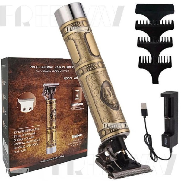 Машинка триммер для стрижки для окантовки и бороды WES WS T99 Gold 5W