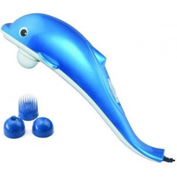 Ручной вибромассажёр для тела дельфин Bishop Small Dolphin Massager Красный/Синий