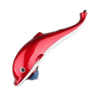 Ручной вибромассажёр для тела дельфин Bishop Small Dolphin Massager Красный/Синий