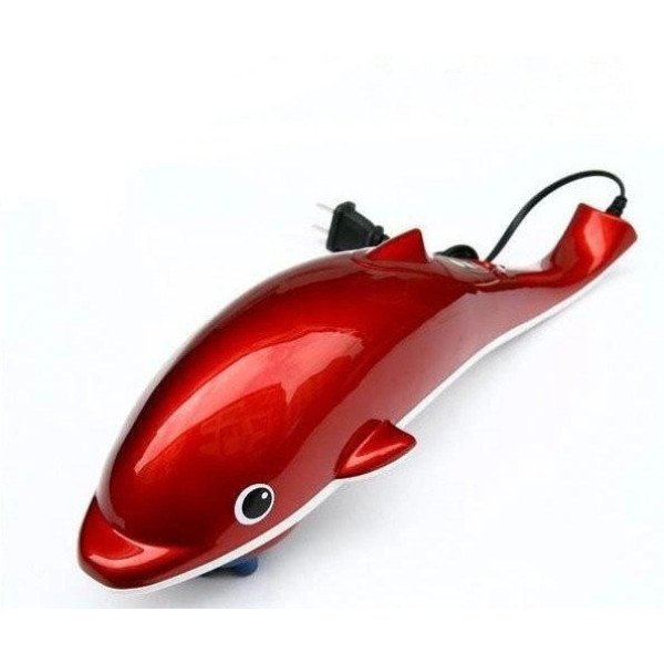 Ручной вибромассажёр для тела дельфин Bishop Small Dolphin Massager Красный/Синий