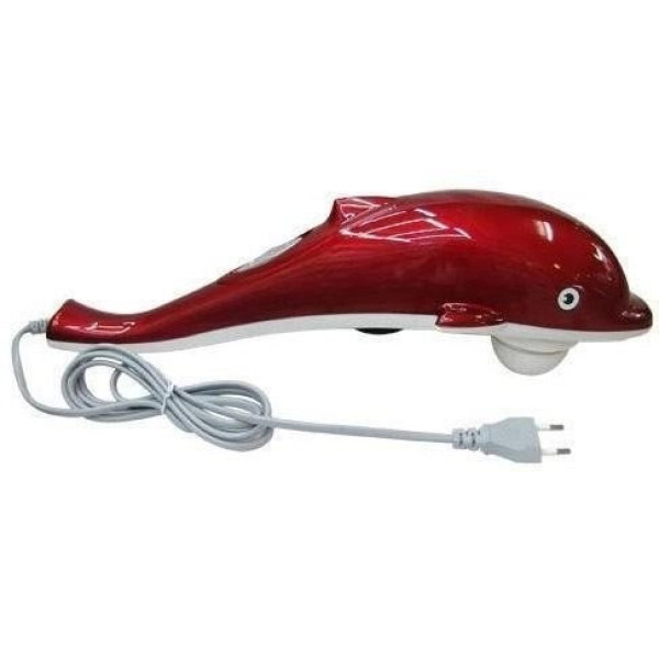 Ручной вибромассажёр для тела дельфин Bishop Small Dolphin Massager Красный/Синий