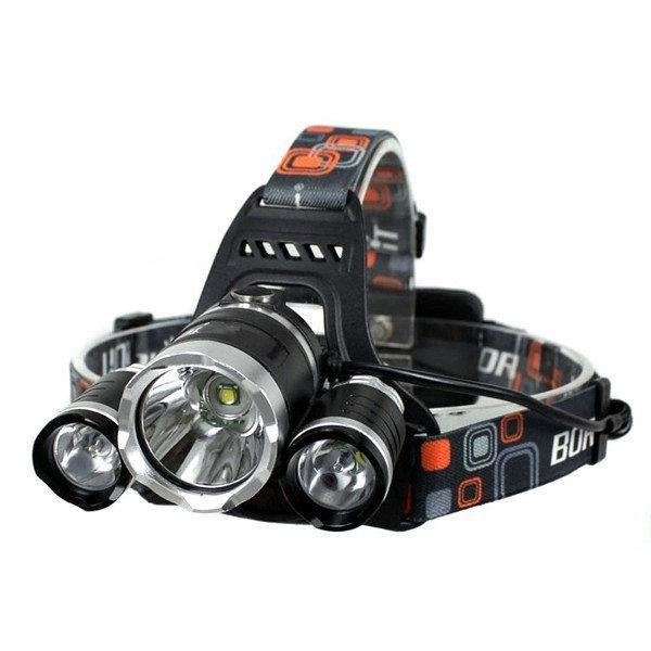 Мощный еалобный фонарь Bailong RJ-3000 Cree T6+2Q5 с тремя светодиодами