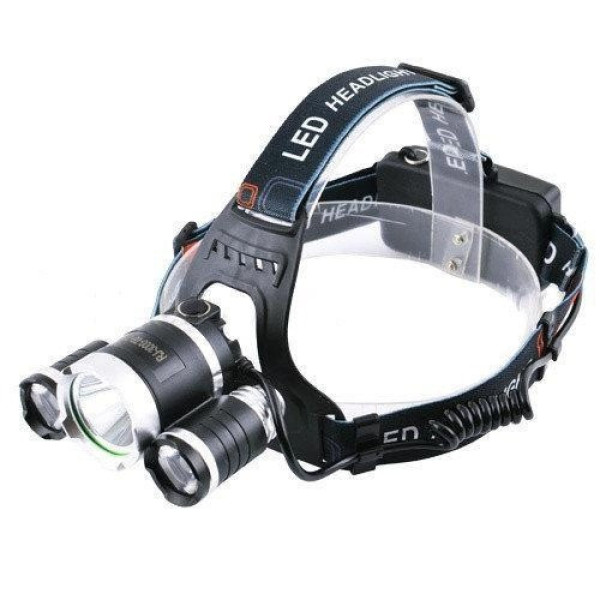Мощный еалобный фонарь Bailong RJ-3000 Cree T6+2Q5 с тремя светодиодами