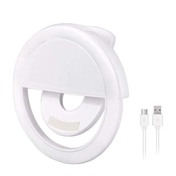 Светодиодное селфи кольцо на телефон Selfie Ring Light с USB зарядкой