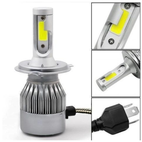 Комплект светодиодных автомобильных LED ламп C6 H4 5538 30 Вт 5500Lm для ближнего и дальнего света