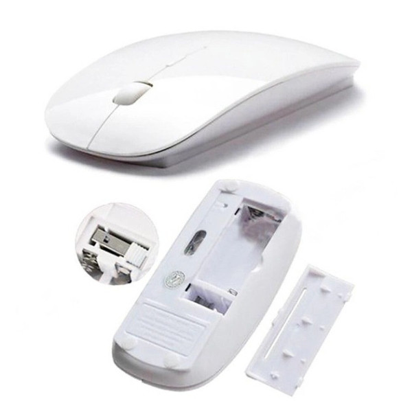 Беспроводная мышка Wireless Mouse компьютерная Белая 2.4G