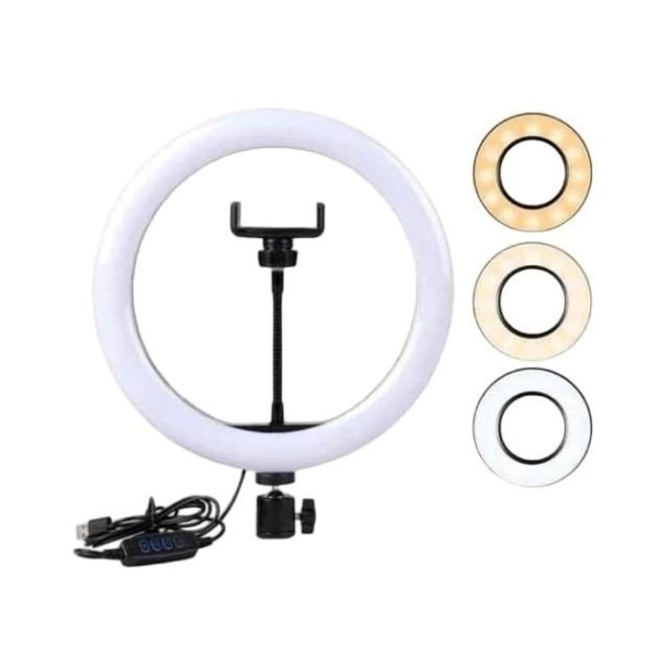 Кольцевая лампа с держателем для телефона Ring Fill Light 26 см без штатива
