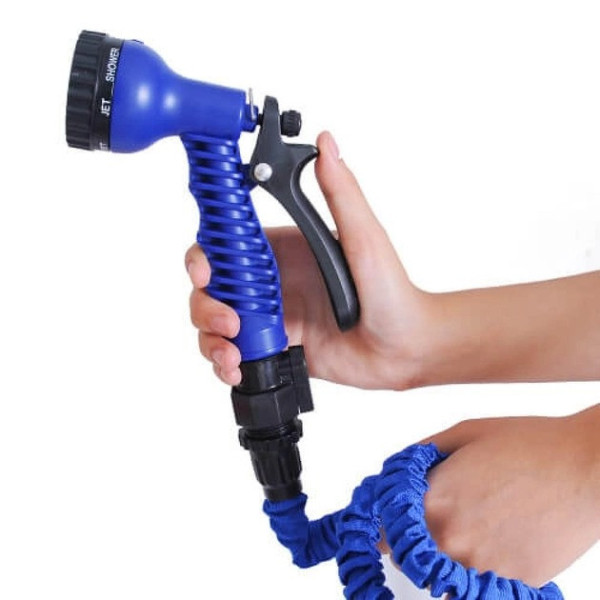 Шланг садовый для полива Magic Hose саморастягивающийся 15 м с распылителем