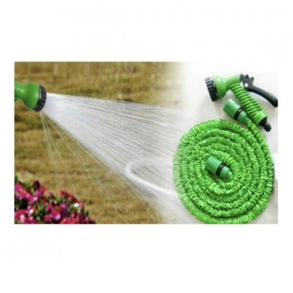 Шланг садовый для полива Magic Hose саморастягивающийся 15 м с распылителем