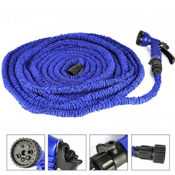 Шланг садовый для полива Magic Hose саморастягивающийся 15 м с распылителем