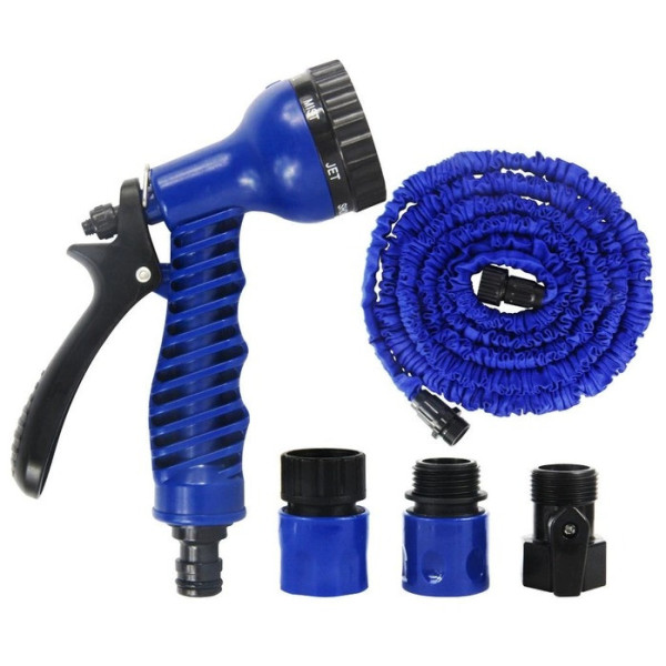 Шланг садовый для полива Magic Hose саморастягивающийся 15 м с распылителем