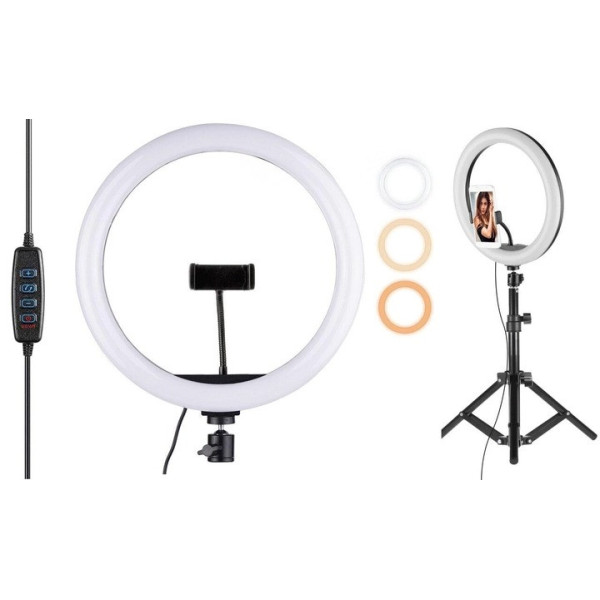 Кольцевая LED лампа Ring Light 33 см + штатив и крепление для телефона (LC-330)