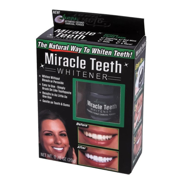 Отбеливатель зубов Miracle Teeth Whitener черная отбеливающая зубная паста