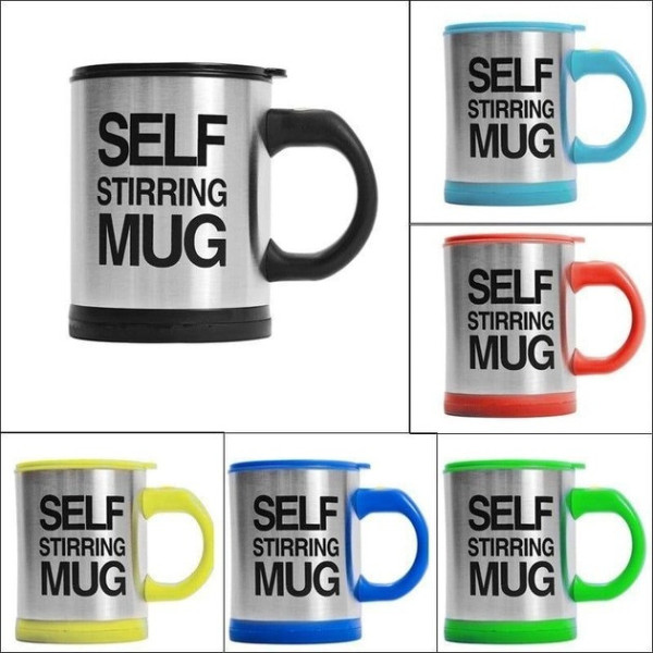 Кружка-мешалка SELF MUG Саморазмешивающая чашка с крышкой  400мл