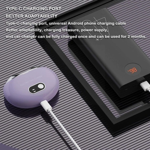 Аккумуляторный триммер для стрижки ногтей Nail-Clipper R6Y8 с дисплеем, прибор для стрижки ногтей детям