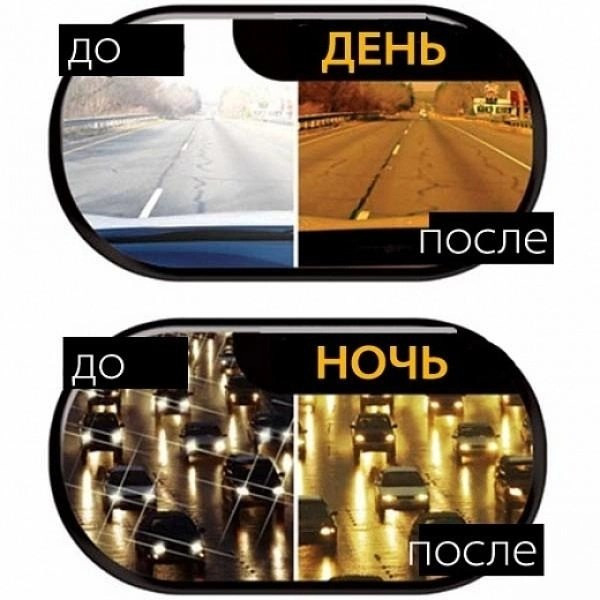 Комплект Антибликовые очки HD Vision WrapArounds Day & Night  2в1 ночные и дневные
