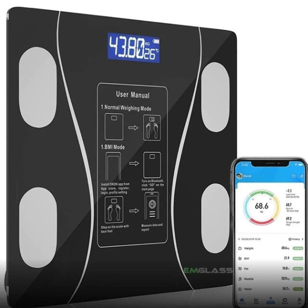 Умные напольные весыTY-EB619 смарт весы Bluetooth блютуз с приложением Android или IOS OP-0006