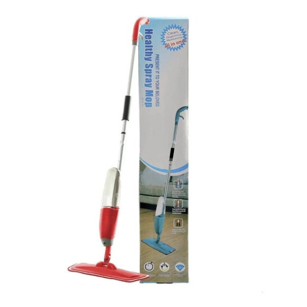 Швабра с распылителем и двойной щеткой 3в1 Spray Healthy Mop длинная ручка управления разбрызгиванием