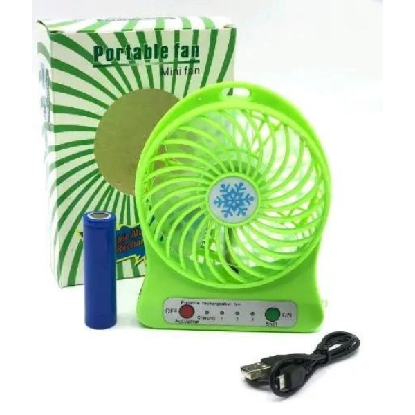Мини-вентилятор Portable Fan 3 режима портативный на аккумуляторе