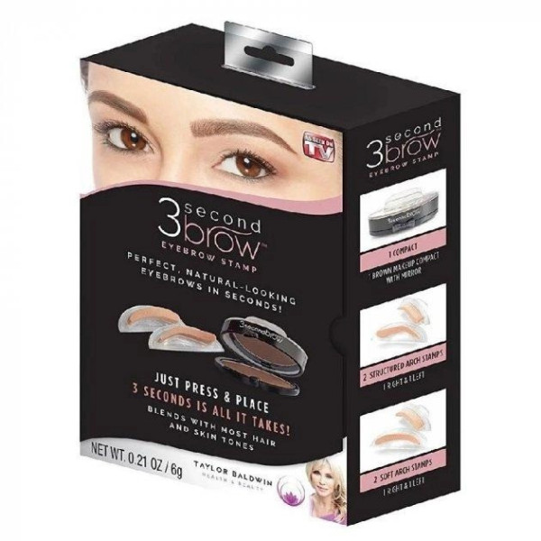 Штамп пудра для бровей 3 Second Brow Eyebrow Stamp-Perfect Natural-Looking Eye коричневый